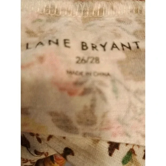 Lane Bryant Womens Floral Sleeveless Flowy Swing Tank Dress Hi-Lo Hem Size 26/28 - Picture 4 of 8